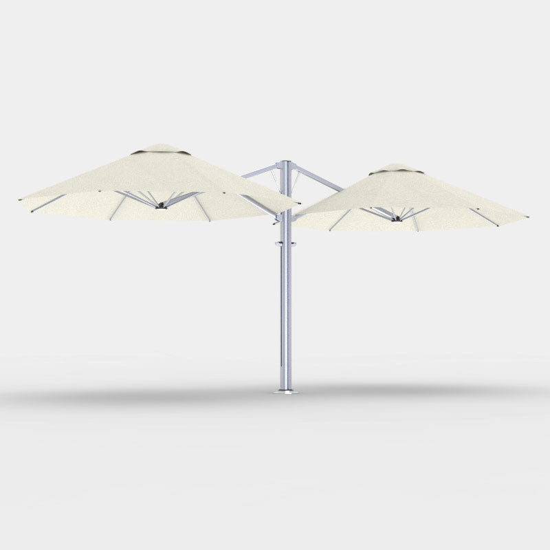 Shadowspec Unity Octagon Duo 7.0m multi-canopy umbrella in Oyster canopy