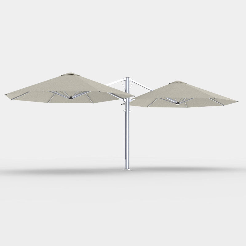 Shadowspec Unity Octagon Duo 8.0m multi-canopy umbrella in Alpine Stone canopy