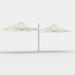 Shadowspec Unity Octagon Duo 8.0m multi-canopy umbrella in Oyster canopy
