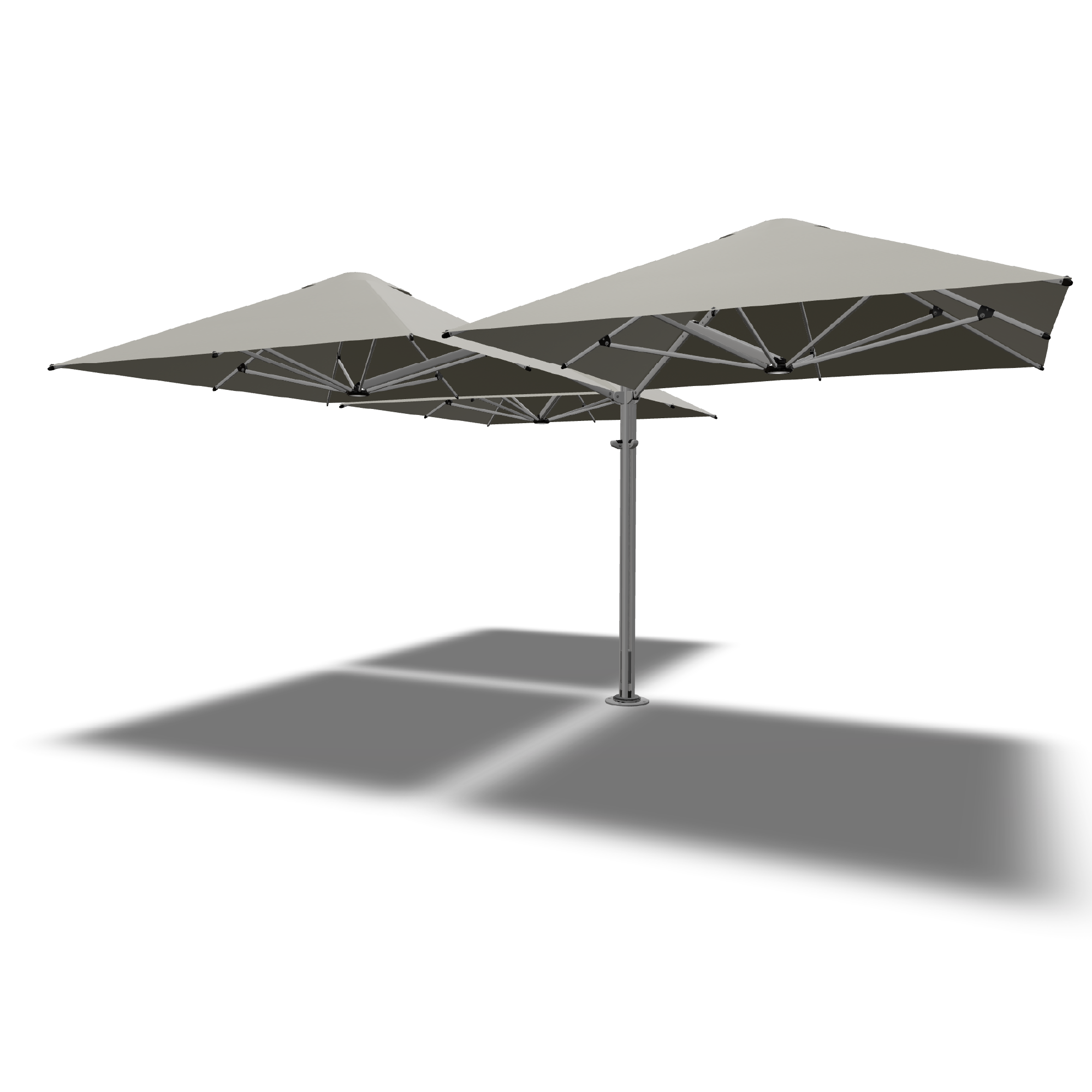 Shadowspec Unity multi-canopy umbrella in Oyster canopy