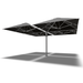 Shadowspec Unity Quattro 6.0m cantilever umbrella in Black canopy