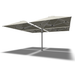 Shadowspec Unity Quattro 6.0m cantilever umbrella in Oyster canopy
