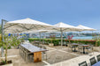Shadowspec Unity umbrellas over a resort terrace