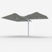 Shadowspec Unity Trio 5.0m cantilever umbrella in Charcoal Tweed canopy