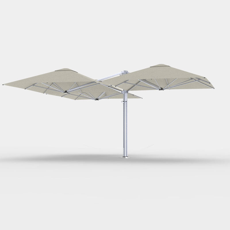 Shadowspec Unity Trio 6.0m cantilever umbrella in Alpine Stone canopy