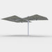 Shadowspec Unity Trio 6.0m cantilever umbrella in Charcoal Tweed canopy