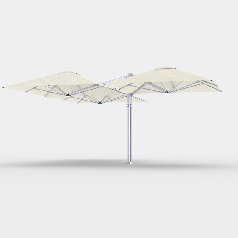 Shadowspec Unity Trio 6.0m cantilever umbrella in Oyster canopy