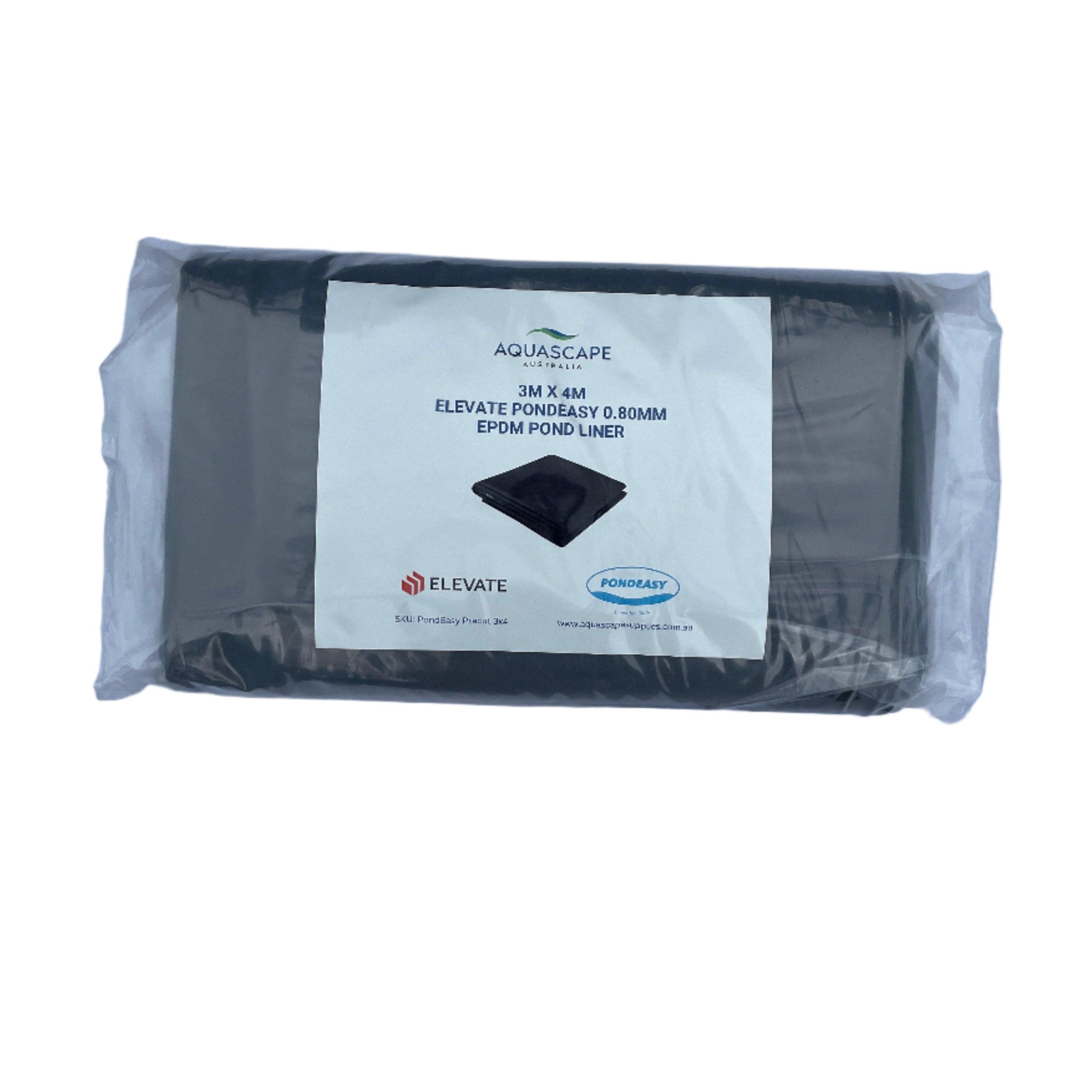 Elevate PondEasy 0.80mm EPDM pond liner, 3m x 4m pre-cut pack