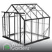 Winter Gardenz 8ft x 8ft polycarbonate greenhouse with black aluminium frame