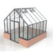 Winter Gardenz Elite 10ft x 10ft toughened glass greenhouse with black aluminium frame and autovents