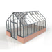 Winter Gardenz Elite 10ft x 16ft toughened glass greenhouse with black aluminium frame and autovents
