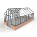Winter Gardenz Elite 10ft x 20ft toughened glass greenhouse with black aluminium frame and autovents