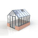 Winter Gardenz Elite 8ft x 10ft toughened glass greenhouse with black aluminium frame and autovents