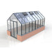 Winter Gardenz Elite 8ft x 16ft toughened glass greenhouse with black aluminium frame and autovents
