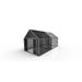 Winter Gardenz 10ft MultiZone Growhouse 10ft x 20ft with a polycarbonate growing zone and a shade-mesh zone, black aluminium frame